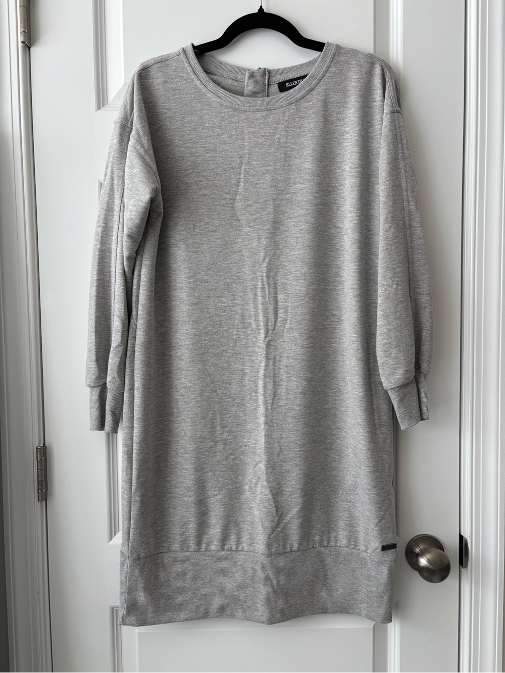 Ellen Tracy Gray Sweatshirt Dress Size S